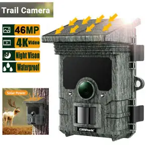 Campark Solar Powered Wildlife Camera WiFi 46MP 4K Bluetooth Trail Game Camera - Picture 1 of 13