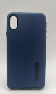 Apple iPhone XS MAX Hülle Stoßfest Premium Ultra Slim Cover Marineblau/Schwarz Farbe - Bild 1 von 1