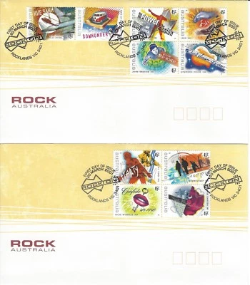 First Day Cover FDC - 20/03/2001 - Rock Australia - Juego de 4 cubiertas Foto 1 de 4