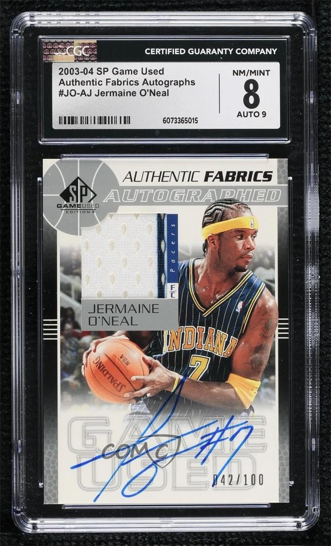 Jermaine O'Neal Basketball Autographed Sports Trading Cards