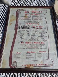 OLD MENUS SIR WALTERS PINT AND POUND BAYVILLE NEW JERSEY - Picture 1 of 9
