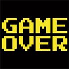 GAME OVER Sticker / Decal - Choose Size & Color - 8 Bit Retro Funny Window Video