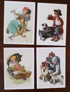 Vintage 1972 1982 Norman Rockwell Lithographs 5 x 7 Lot of 4 - Picture 1 of 5