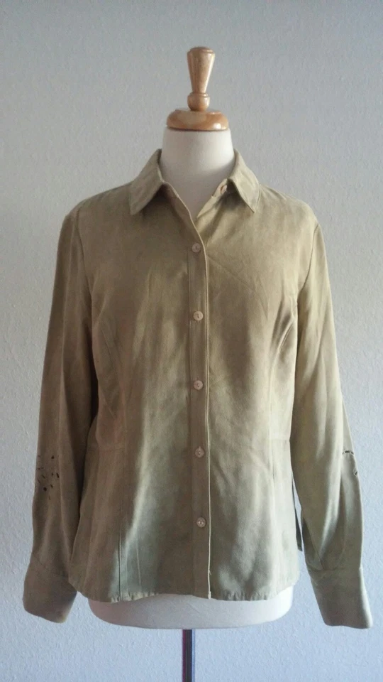 Camisa blazer beige para mujer Norton McNaughton talla 10 Foto 1 de 4
