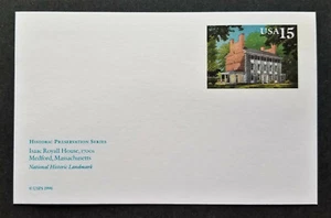 US 1990 Scott # UX148 Isaac Royall House, Medford MA 15¢ post postal card MNH - Picture 1 of 1