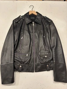 Costume National Homme Leather Biker Jacket. Size L. Black. - Picture 1 of 6