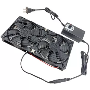 Ventilador Doble 12cm Velocidad Ajustable 12V 3200RPM PC Consola de Juegos Enfriador de Escape de Aire - Imagen 1 de 12