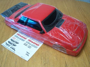 Fits Traxxas Drag Slash Mustang Red Painted Body w/ Wing Side Mirrors & Decals - Picture 1 of 7
