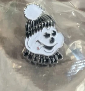 SUPREME/ SNOWMAN PIN/ BLACK/ FW21 WEEK 17 (IN HAND) AUTHENTIC (BRAND NEW) - Picture 1 of 12