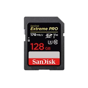 Carte mémoire SANDISK Extreme PRO SD 128GB SDXC UHS-I Classe 10 170MB/s