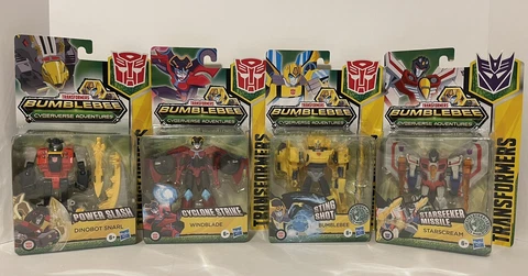 HASBRO TRANSFORMERS BUMBLEBEE CYBERVERSE WINDBLADE STARSCREAM DINOBOT SLUG LOT ! Cover