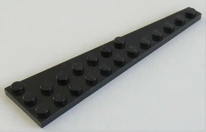 LEGO - Placa / Placa 12 x 3 izquierda, negro # 47397 - Imagen 1 de 1