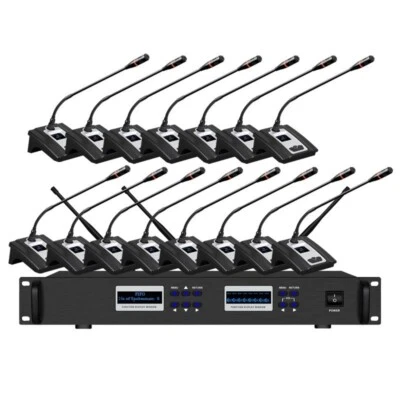 15 Microphones Digital Discussion System UHF Wirelss Conference Room Microphone - Image 1 of 4