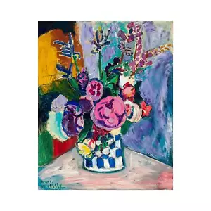 Matisse, The Peonies, Les Pivoines, 1907, Canvas Print, 20" x 25" + Border - Picture 1 of 10