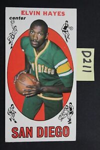 Vintage 1969-70 Topps - ELVIN HAYES - San Diego Rockets - RC Card #75 (D211