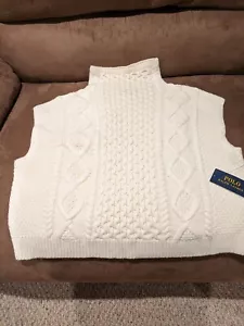 Ralph Lauren Aran Sweater Mock Neck - Picture 1 of 7