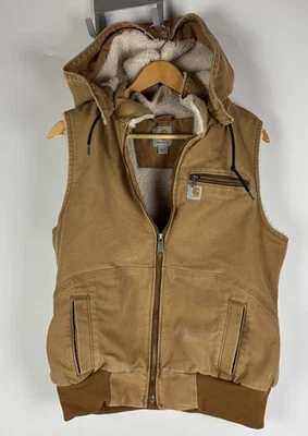 Жилет с капюшоном женский Carhartt L Sherpa с подкладкой 102253-211 желтовато-коричневый Wildwood - Изображение 1 из 4