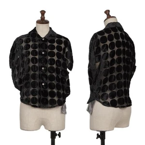 COMME des GARCONS Dot Pile Circle Design Blouse Size S(K-156052) - Picture 1 of 12