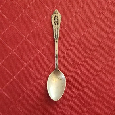 Wallace Sterling Silver Rose Point Demitasse Spoon. - Image 1 of 4