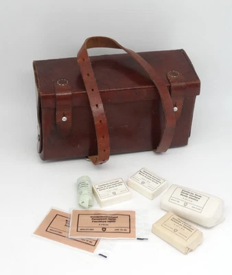 复古 SBB Swiss Federal Railways Medic 医护人员包 挎包 皮革 棕色 — 第 1/4 张图片