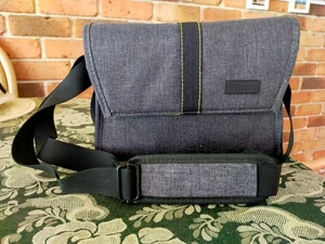 Nikon Camera Shoulder Bag, Grey/Yellow with Waterproof Liner - Picture 1 of 8