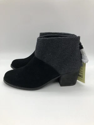 Botines mujer TOMS, botines de cuña, tacón 7 cm, negro/gris, 36,5 EUR - Imagen 1 de 4