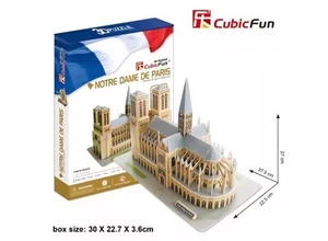 CubicFun Notre Dame 3D Puzzle 74 Pieces Foam - Picture 1 of 3
