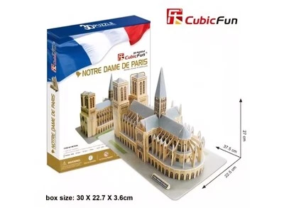 CubicFun Notre Dame 3D Puzzle 74 Pieces Foam  - Image 1 of 3