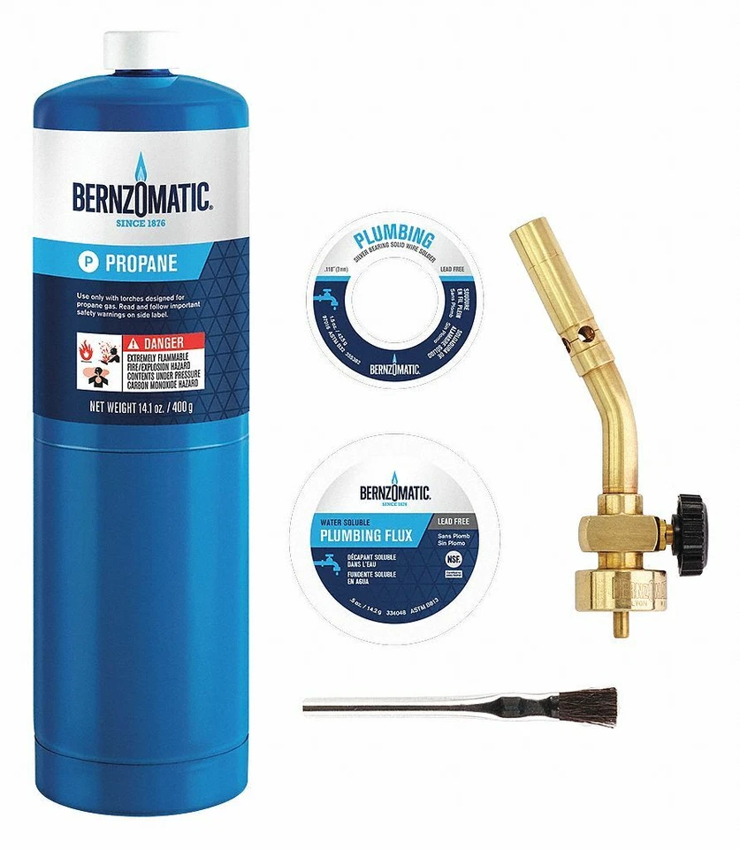 BernzOmatic PK1001 Flame Torch Plumbers Kit 5 PC