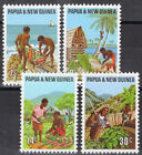 ZAYIX - Papua New Guinea 332-335 MNH Industries Fish Coconuts Farming  072922S36