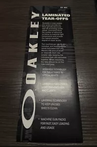 Oakley O2 / O-Frame 2.0 MX Goggle Tear-Offs 14 Pack Laminated Clear 101-360-001 - Picture 1 of 2