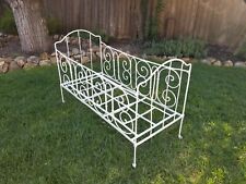 Antique French Victorian Era Wrought Iron Scrollwork * Daybed