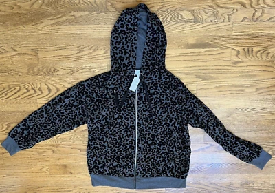 NUEVO CON ETIQUETAS Soma Weekend Jet Setter Negro y Gris Animal Estampado Sudadera con Capucha Cremallera Chaqueta Talla L Foto 1 de 4