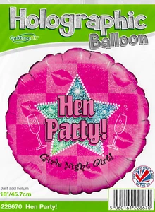 Hen Party Holographic Pink Foil Balloon - Picture 1 of 2