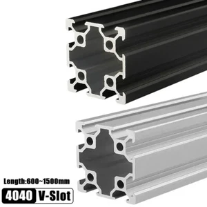 V-Slot 4040 Aluminum Profile Extrusion 600-1500mm Linear Rail for CNC 3D Printer - Picture 1 of 29