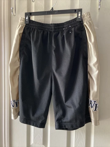 WAKE FOREST MENS BASKETBALL SHORTS BLACK/TAN SZ XXL Cover