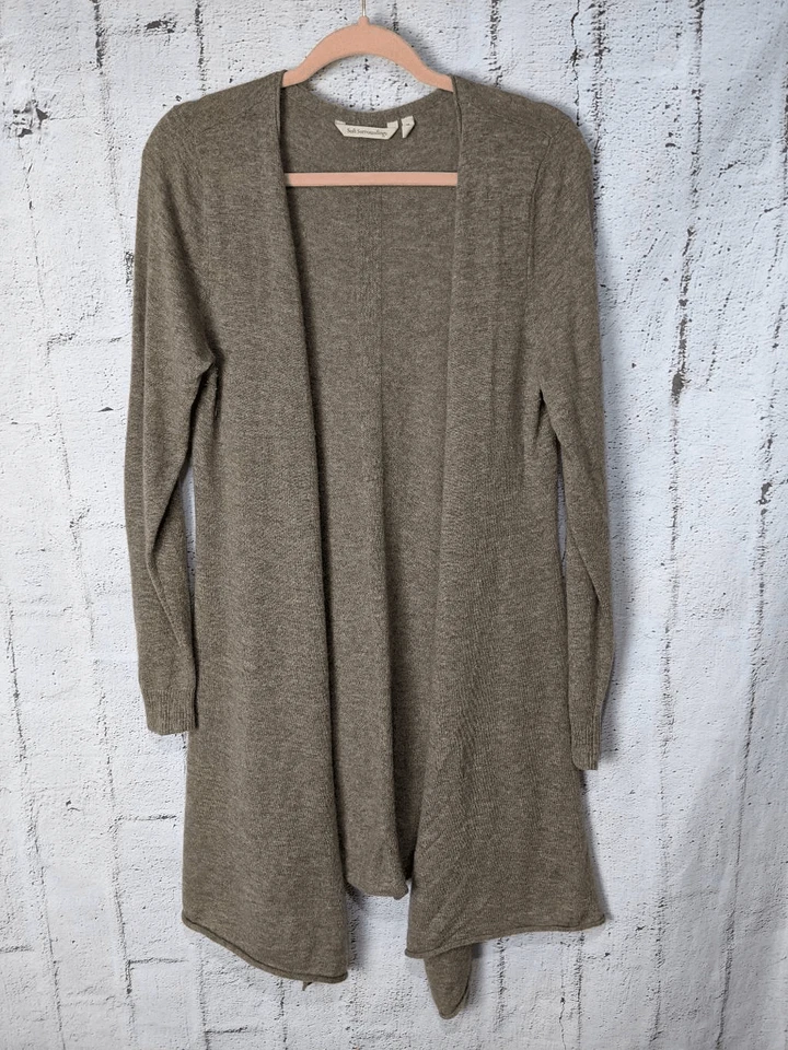 Cárdigan suéter Soft Surroundings para mujer 100 % cachemir tostado frente abierto talla M mediano Foto 1 de 4