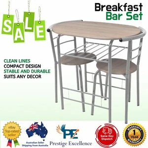 Bar Table Set Kitchen Breakfast Dinner Dining Coffee Cafe and Seat Chairs Stool - Picture 1 of 9