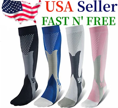 Compression Socks 20-30mmHg Support Miracle Calf Leg Sport Men Women (S~XXL)  - Image 1 of 4