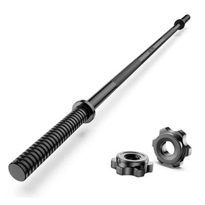 Weight Lifting Bar 57", 1" Standard Straight Barbell Bars Olympic for Black - Picture 1 of 8