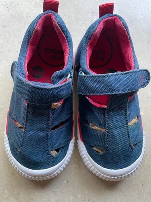 Sandalias unisex stride rite lona azul talla 5.5W Foto 1 de 4