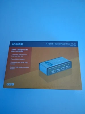 D-LINK 4-PORT HI-SPEED USB HUB - DUB-H4 - Brand New Boxed - Free Post (1) - Image 1 of 2