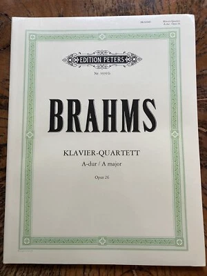 Brahms Klavier-Quartet Opus 26 in A major Peters Edition - Image 1 of 2