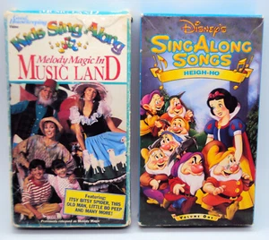 DISNEY'S SING ALONG SONGS Vol. 1 HEIGH-HO & KIDS MELODY MAGIC IN MUSIC LAND VHS - Picture 1 of 11