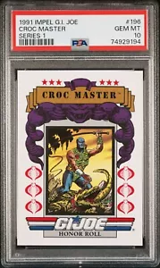 1991 Impel G.I. Joe Series #196 Croc Master - Honor Roll - PSA 10 GEM MINT - Picture 1 of 1