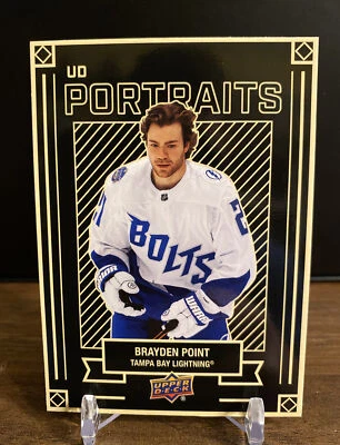 Brayden Point 2022-23 Upper Deck Series 1 UD Portraits insert #5 Lightning - Image 1 of 4