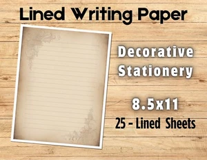 Decorative Stationery - 25- Lined Writing Papers #0037 - Picture 1 of 1