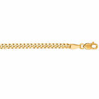 14k Solid Yellow Gold Gourmette Curb Box Link 20