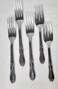 5 - Homestead (Stainless) by ONEIDA SILVER 3 Dinner Forks 2 Salad Forks - Picture 1 of 8