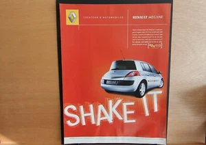Original 2004 RENAULT MEGANE VVT Zeitschrift Reklame Rahmen-fertig Wandkunst Flatpack - Bild 1 von 1